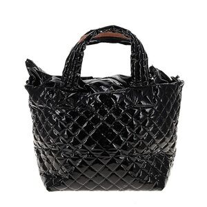 MZ Wallace Patent Black Medium Metro Tote Deluxe